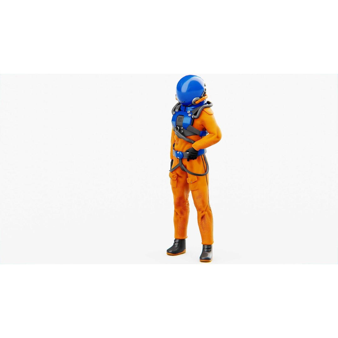 Mars Colony Astronaut 3D Model – Rigged Game Asset, FBX, Blender - View 22
