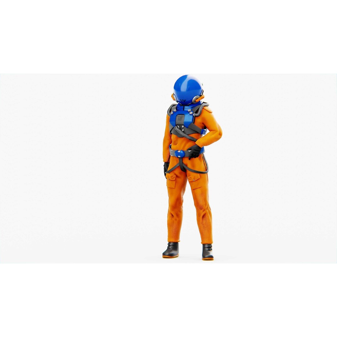 Mars Colony Astronaut 3D Model – Rigged Game Asset, FBX, Blender - View 23