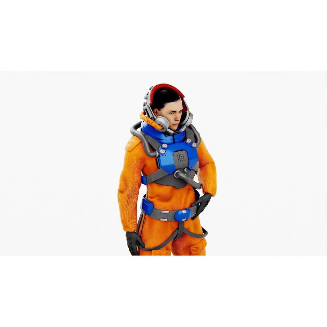 Mars Colony Astronaut 3D Model – Rigged Game Asset, FBX, Blender - View 26