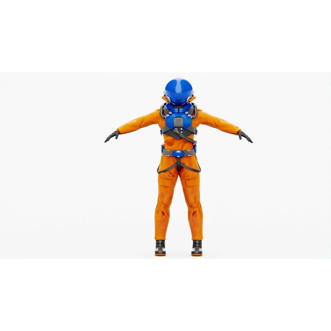 Mars Colony Astronaut 3D Model – Rigged Game Asset, FBX, Blender - View 31