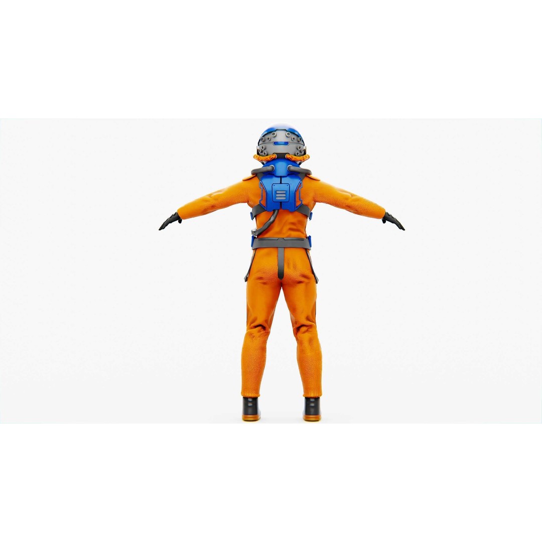 Mars Colony Astronaut 3D Model – Rigged Game Asset, FBX, Blender - View 32