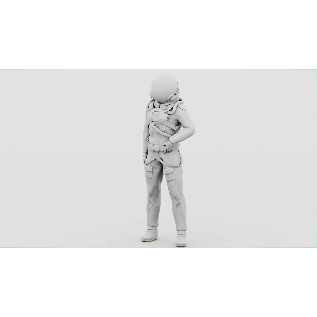 Mars Colony Astronaut 3D Model – Rigged Game Asset, FBX, Blender - View 33