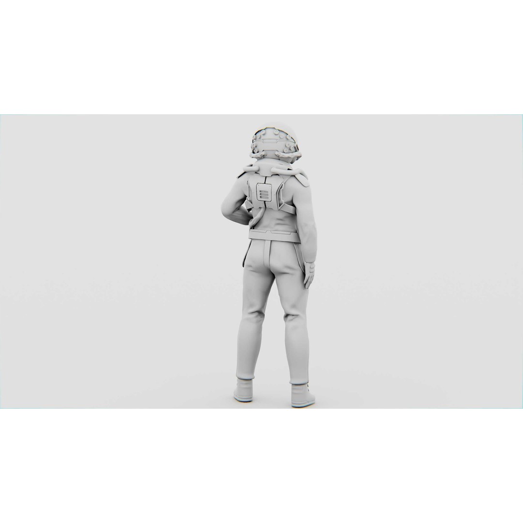 Mars Colony Astronaut 3D Model – Rigged Game Asset, FBX, Blender - View 34