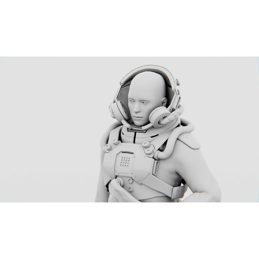 Mars Colony Astronaut 3D Model – Rigged Game Asset, FBX, Blender - View 35