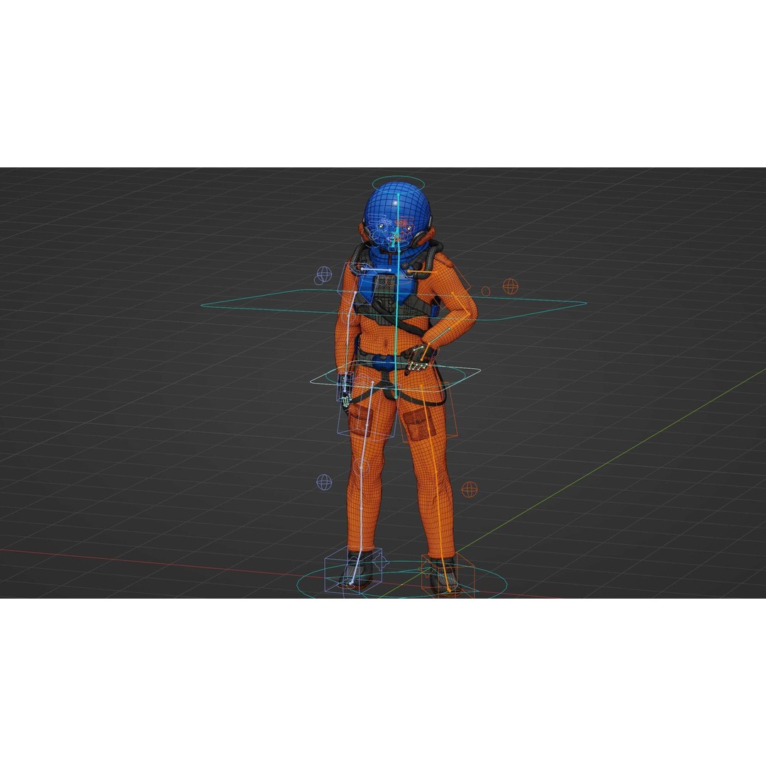 Mars Colony Astronaut 3D Model – Rigged Game Asset, FBX, Blender - View 38