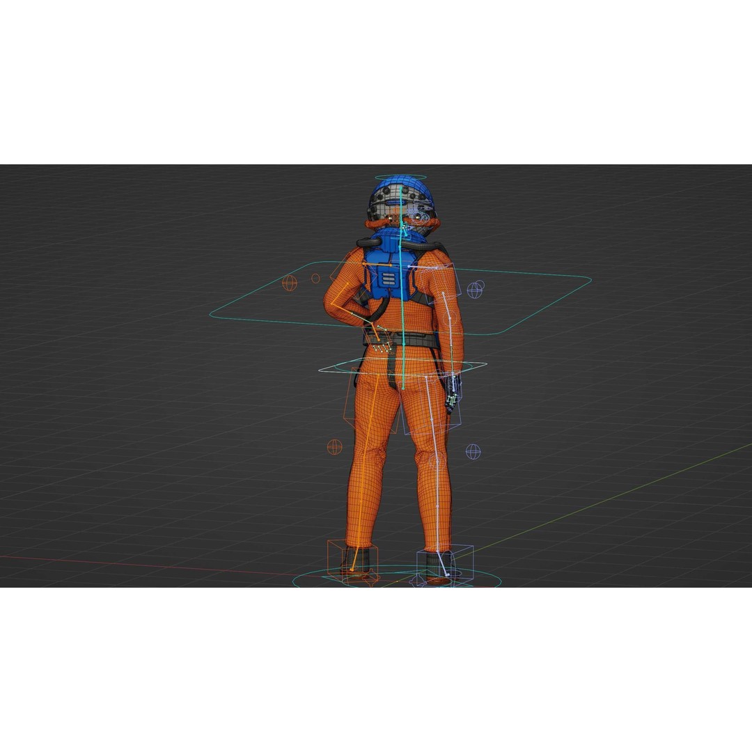 Mars Colony Astronaut 3D Model – Rigged Game Asset, FBX, Blender - View 39