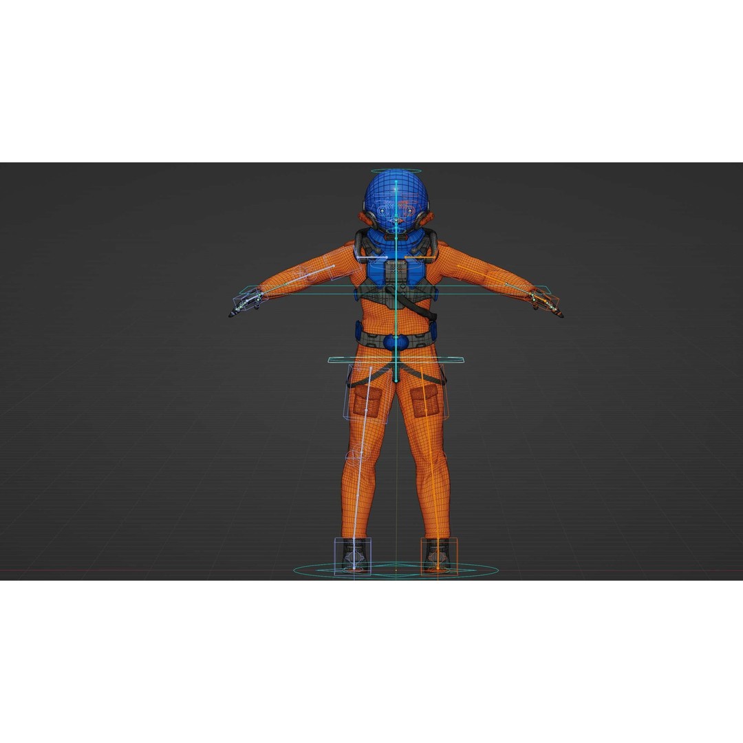 Mars Colony Astronaut 3D Model – Rigged Game Asset, FBX, Blender - View 40