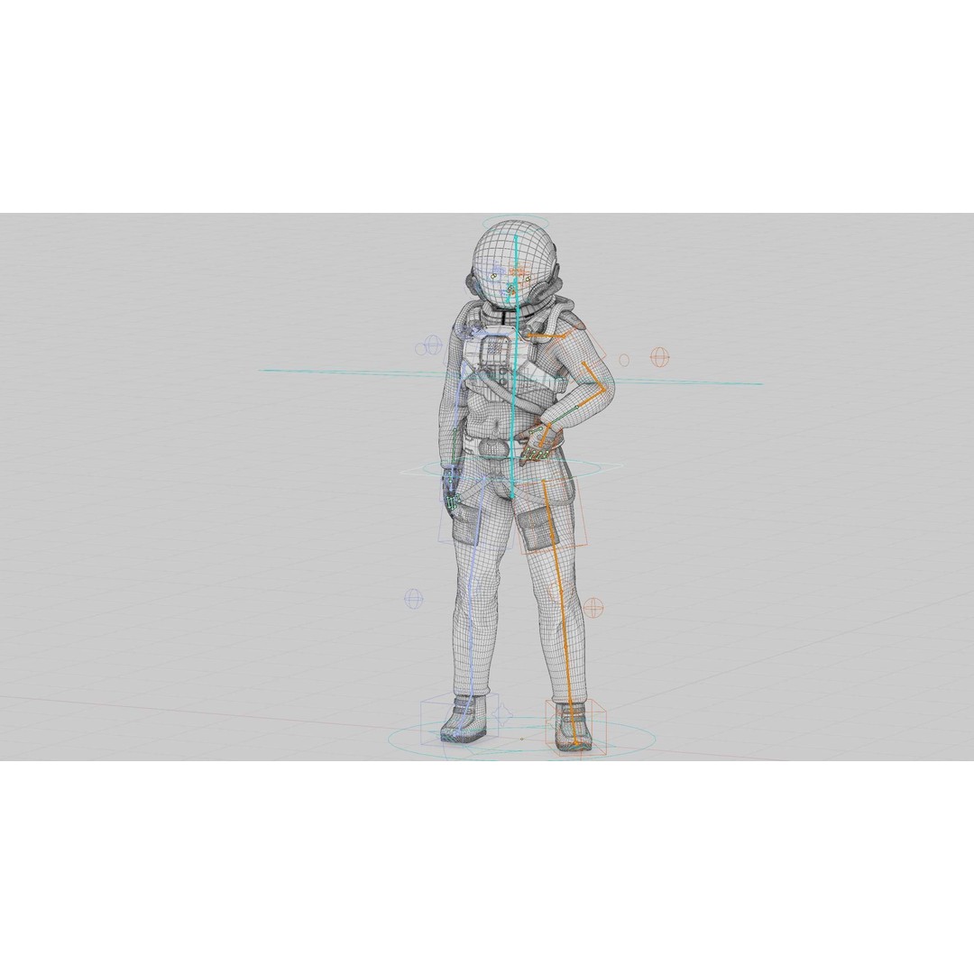 Mars Colony Astronaut 3D Model – Rigged Game Asset, FBX, Blender - View 41