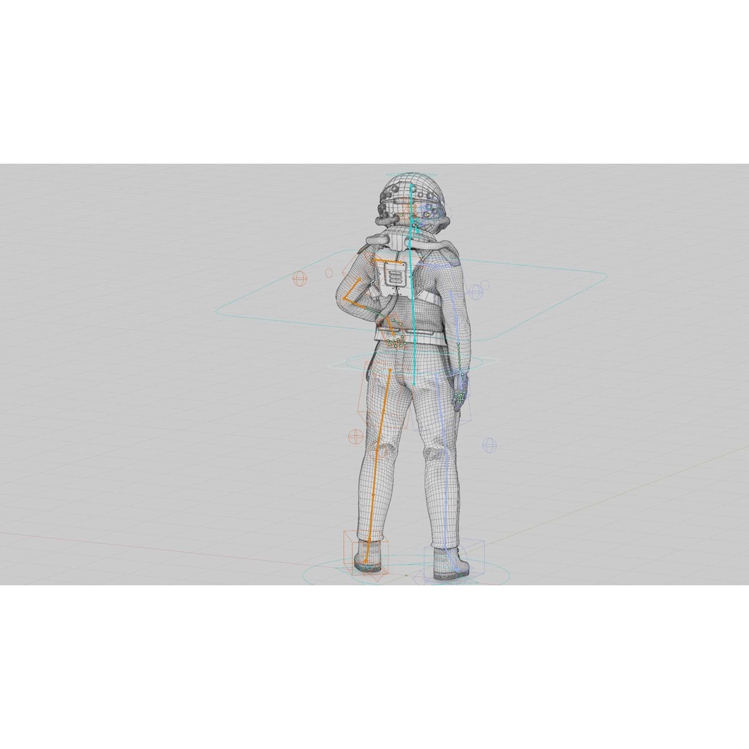 Mars Colony Astronaut 3D Model – Rigged Game Asset, FBX, Blender - View 42