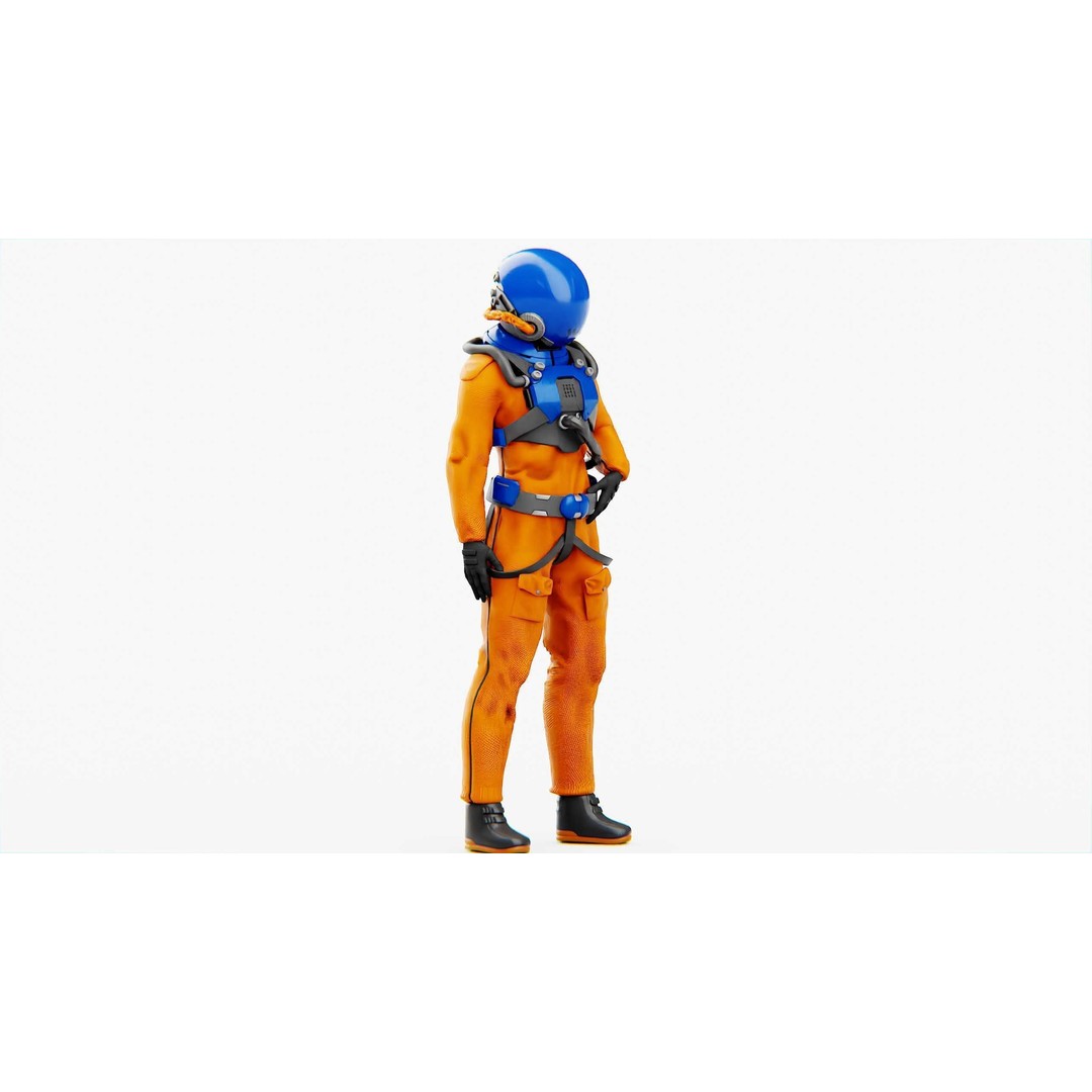Mars Colony Astronaut 3D Model – Rigged Game Asset, FBX, Blender - View 8