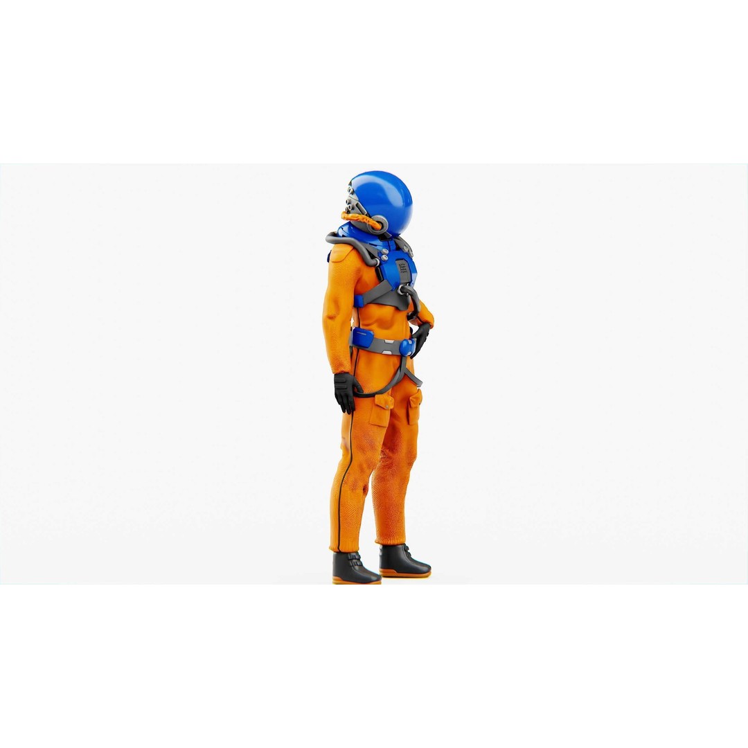Mars Colony Astronaut 3D Model – Rigged Game Asset, FBX, Blender - View 9