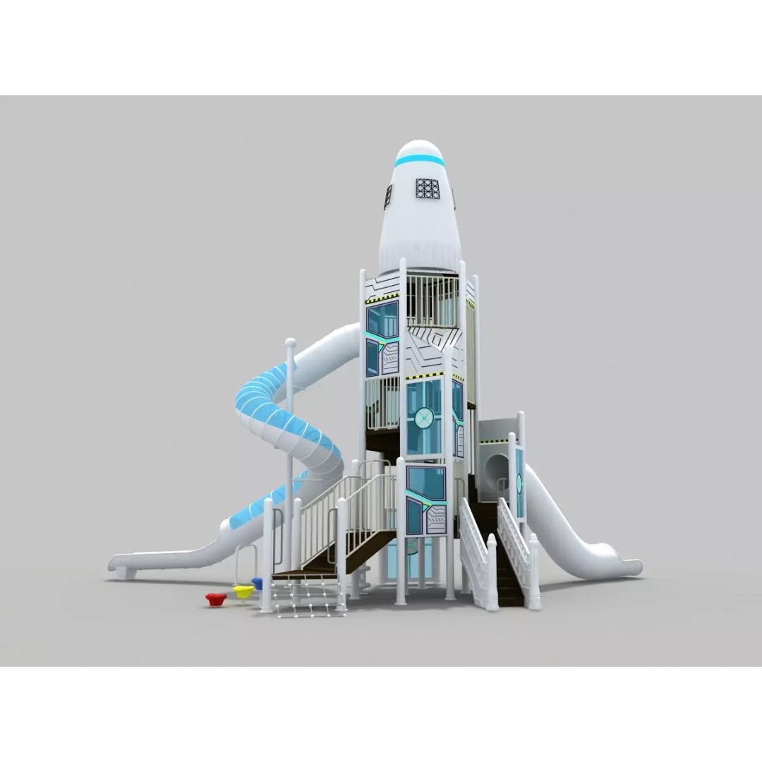 Space Shuttle Playground 3D Model – Interactive Toy Design, FBX, OBJ - View 2