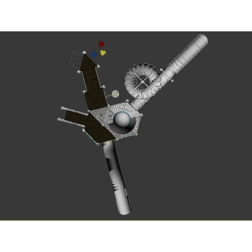 Space Shuttle Playground 3D Model – Interactive Toy Design, FBX, OBJ - View 4