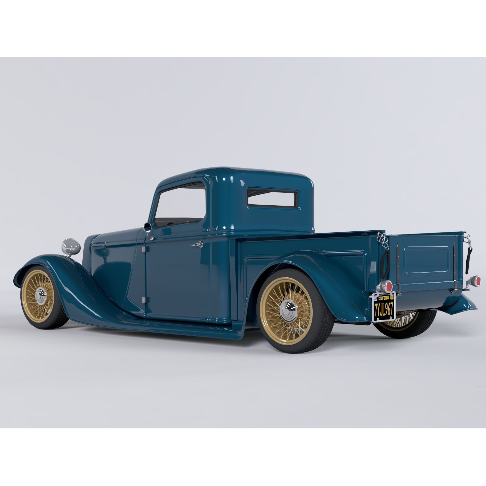 1935 Hot Rod Truck - High-Poly 3D Model - View 5