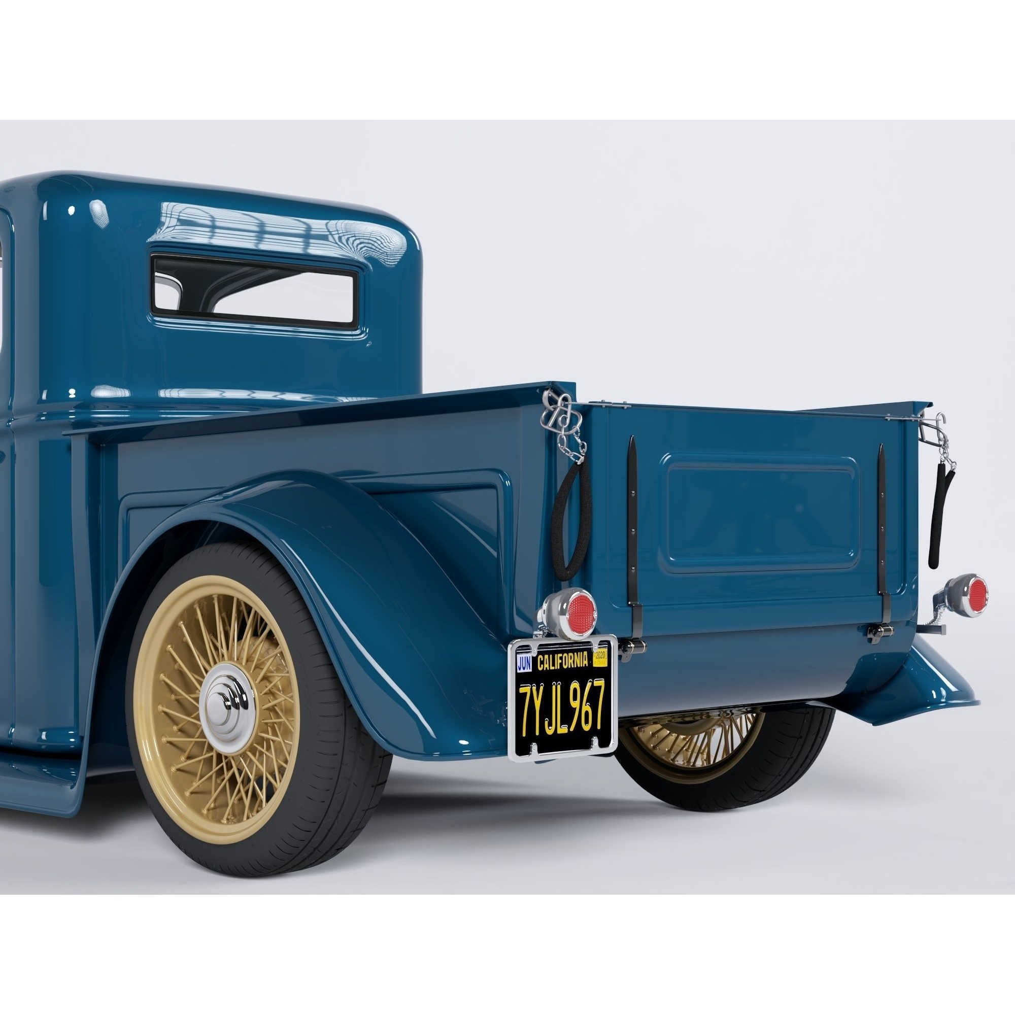 1935 Hot Rod Truck - High-Poly 3D Model - View 6