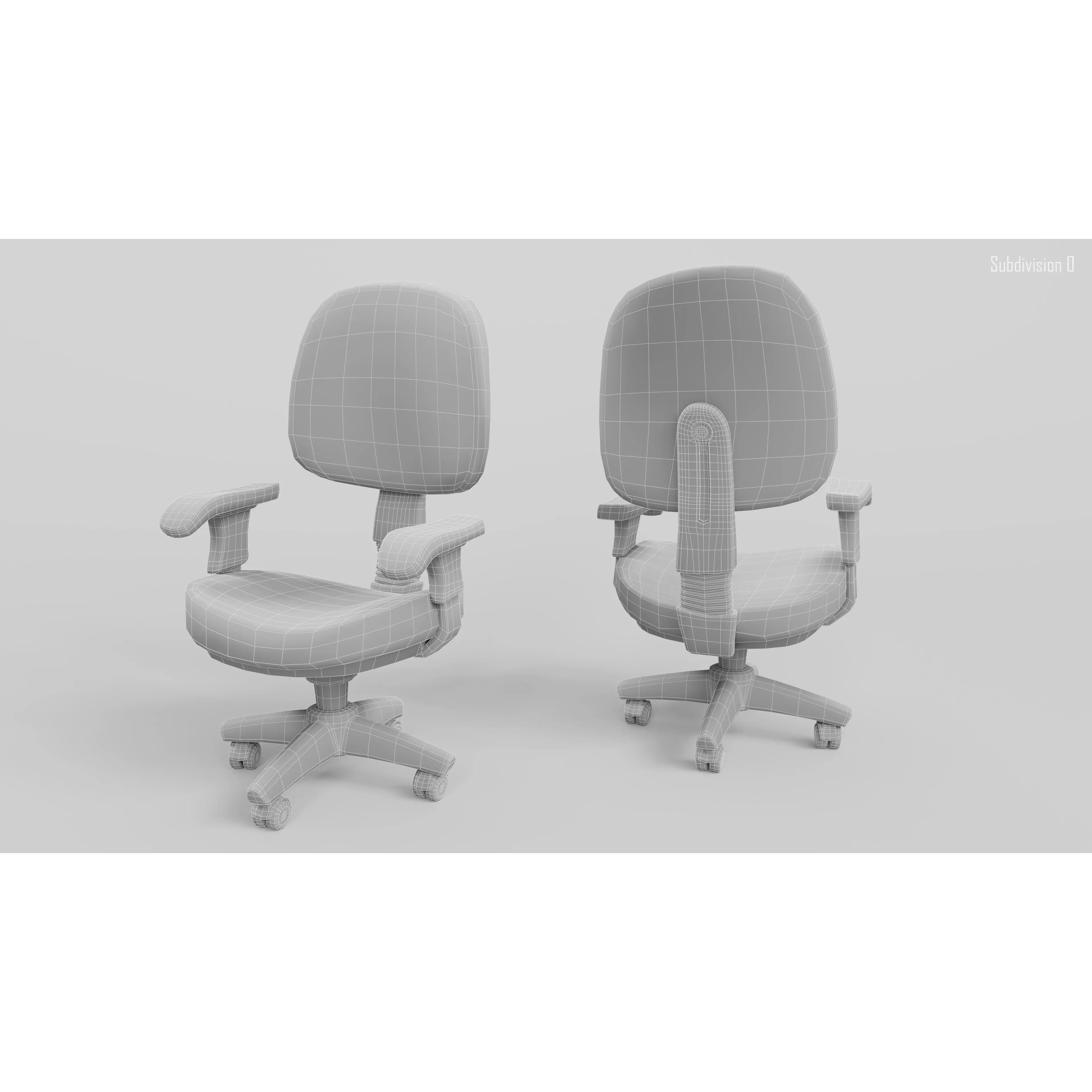 Stylized Chair 01 - Low-Poly Game-Ready 3D Model - View 18