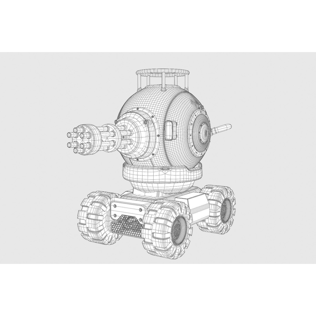 Sci-fi Tank 3D Model – High Poly PBR Game Asset, FBX