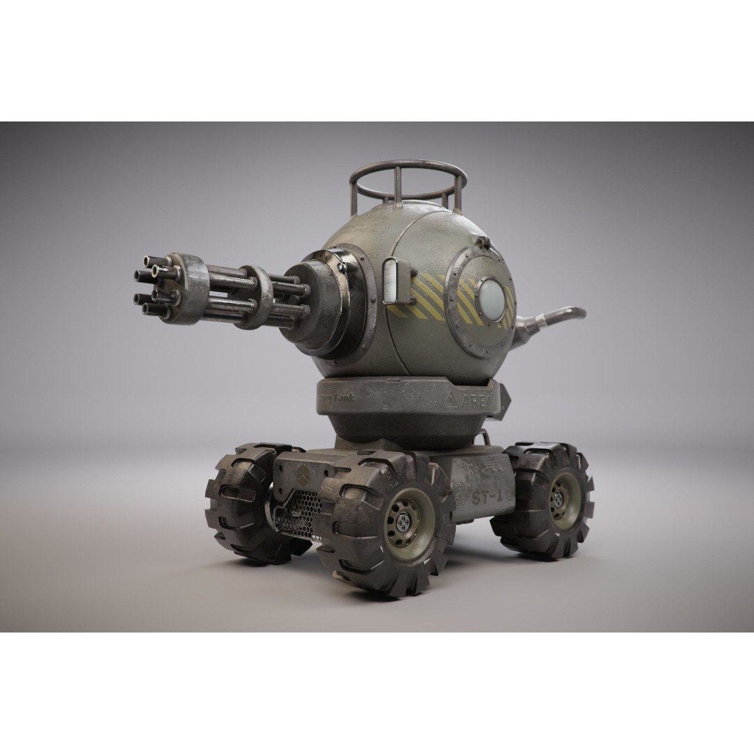 Sci-fi Tank 3D Model – High Poly PBR Game Asset, FBX - View 3