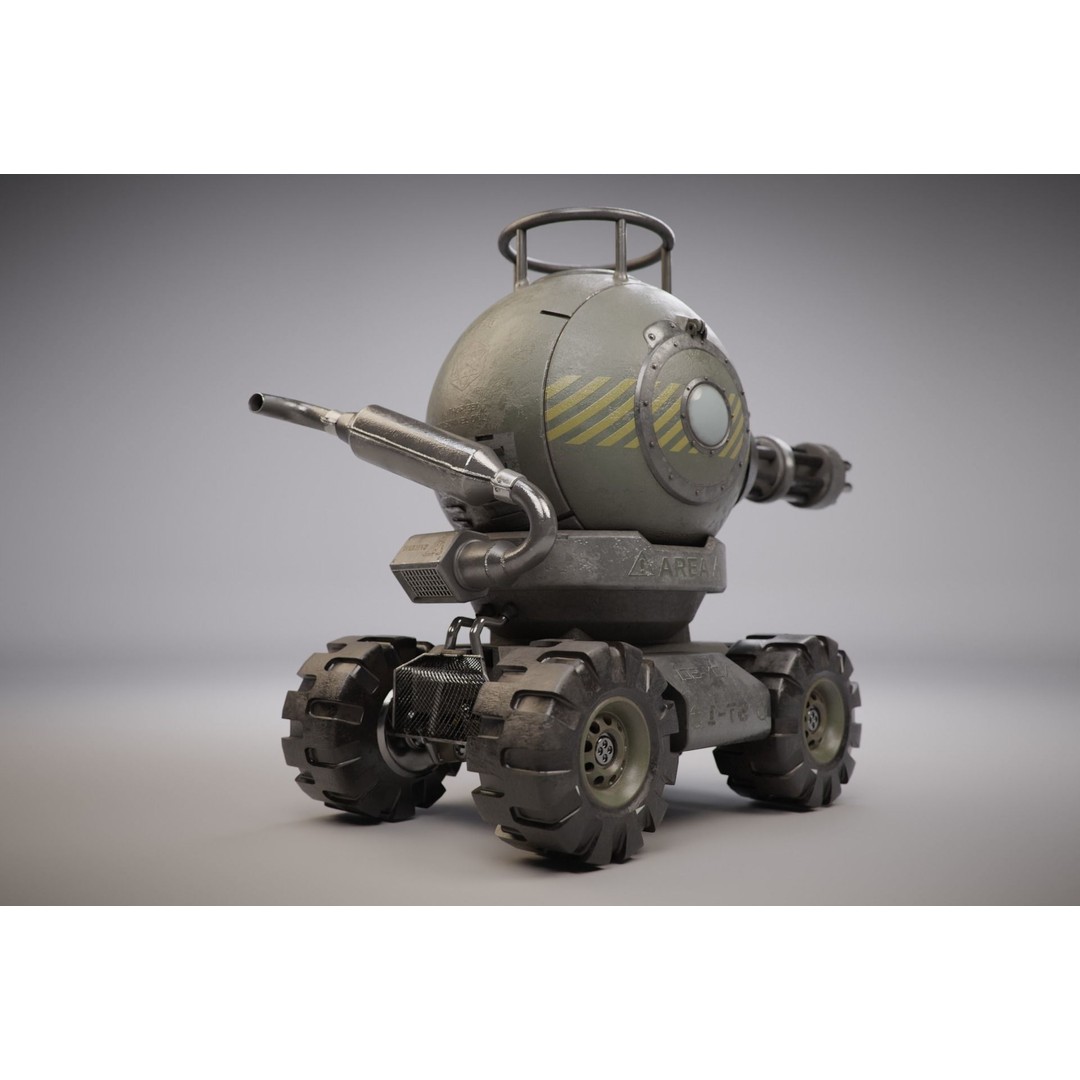 Sci-fi Tank 3D Model – High Poly PBR Game Asset, FBX - View 4