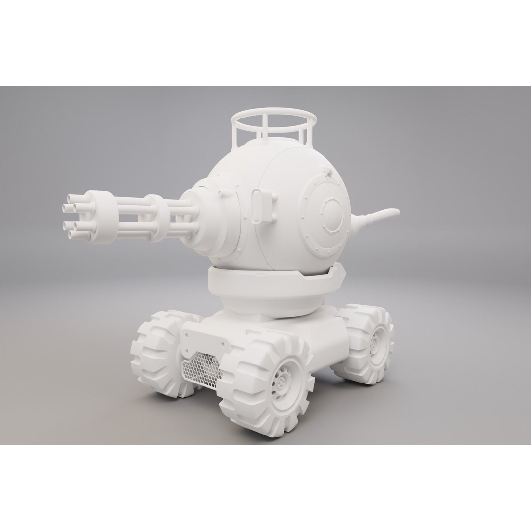Sci-fi Tank 3D Model – High Poly PBR Game Asset, FBX - View 8