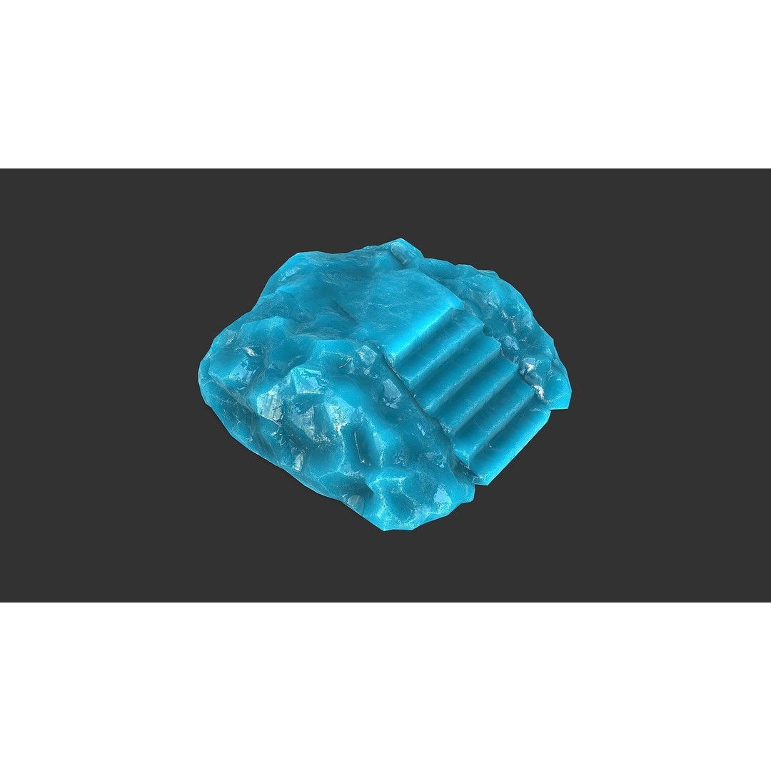 Stone Stairs 3D Model – Low Poly PBR Game Asset, FBX, OBJ - View 17