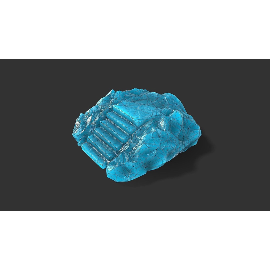 Stone Stairs 3D Model – Low Poly PBR Game Asset, FBX, OBJ - View 18