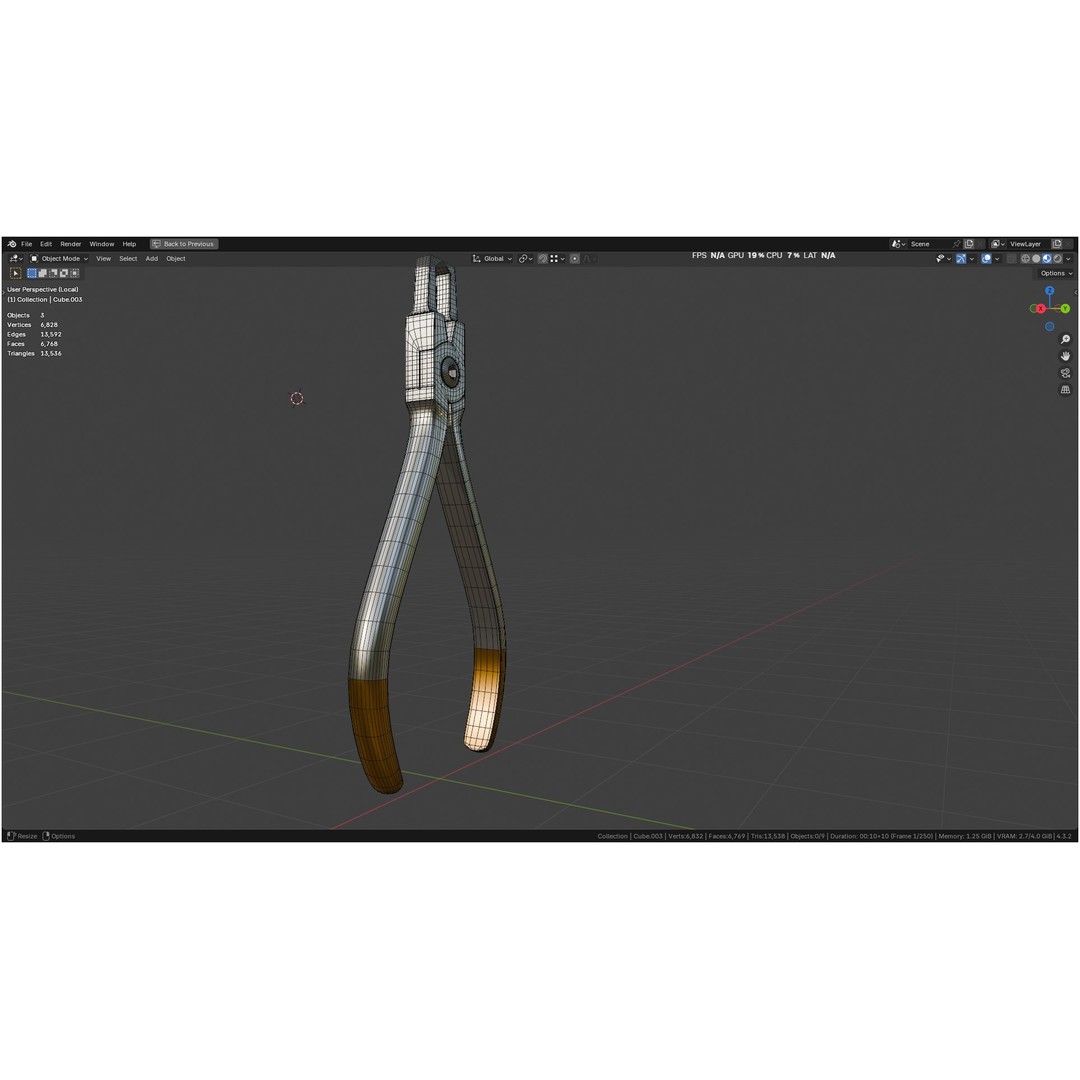 Bracket Removing Plier Tool 3D Model – Low Poly PBR Asset, FBX, OBJ - View 17