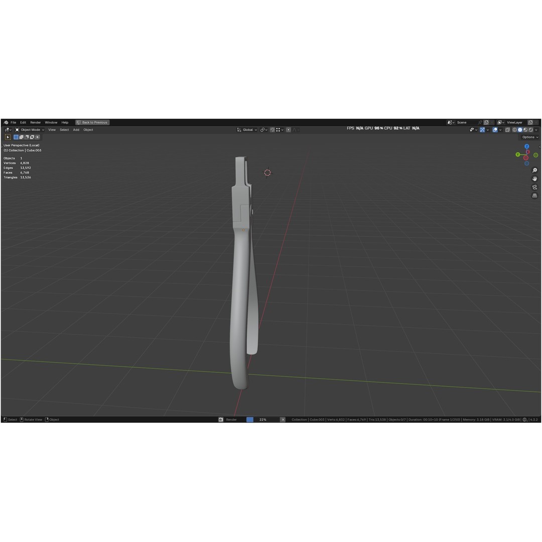 Bracket Removing Plier Tool 3D Model – Low Poly PBR Asset, FBX, OBJ - View 27
