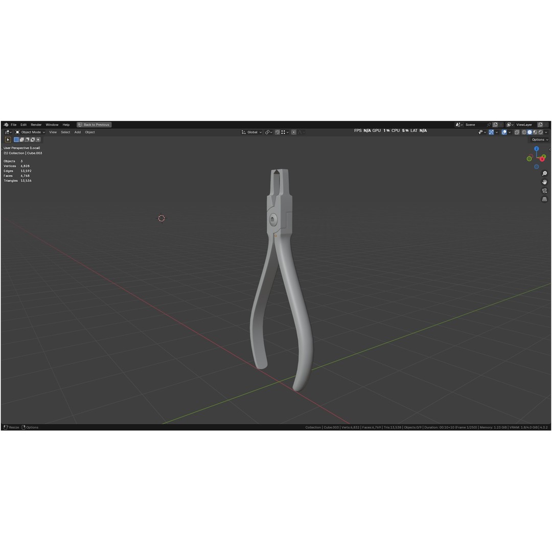 Bracket Removing Plier Tool 3D Model – Low Poly PBR Asset, FBX, OBJ - View 48