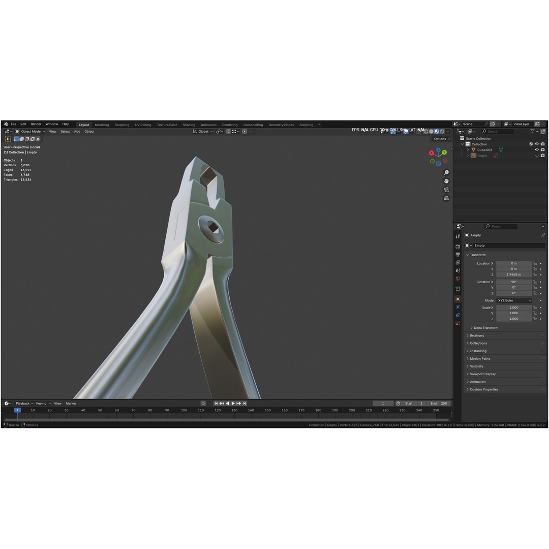 Bracket Removing Plier Tool 3D Model – Low Poly PBR Asset, FBX, OBJ - View 51