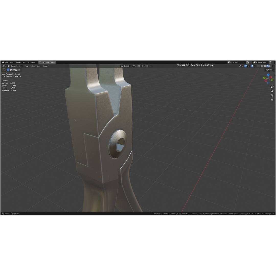 Bracket Removing Plier Tool 3D Model – Low Poly PBR Asset, FBX, OBJ - View 6