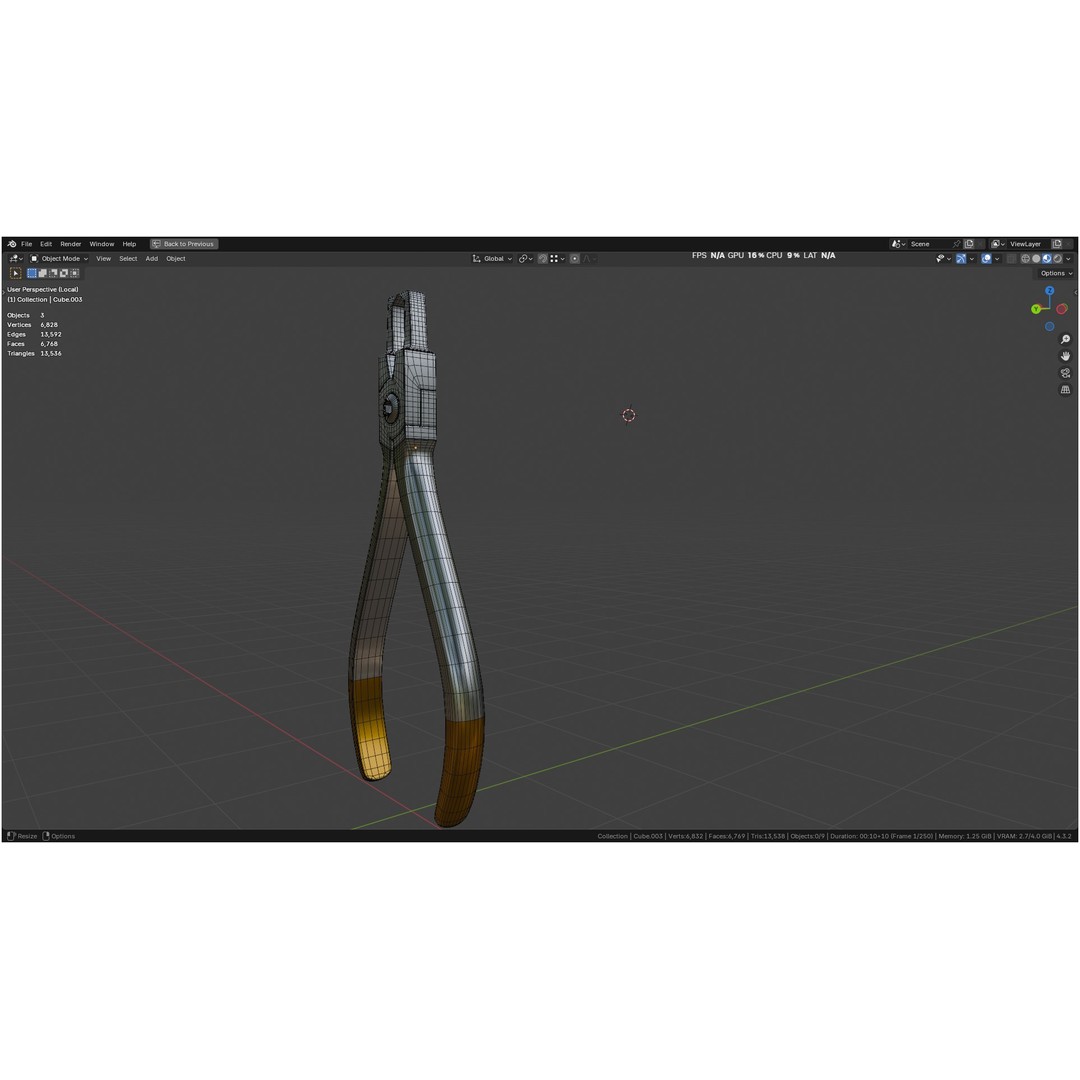Bracket Removing Plier Tool 3D Model – Low Poly PBR Asset, FBX, OBJ - View 8