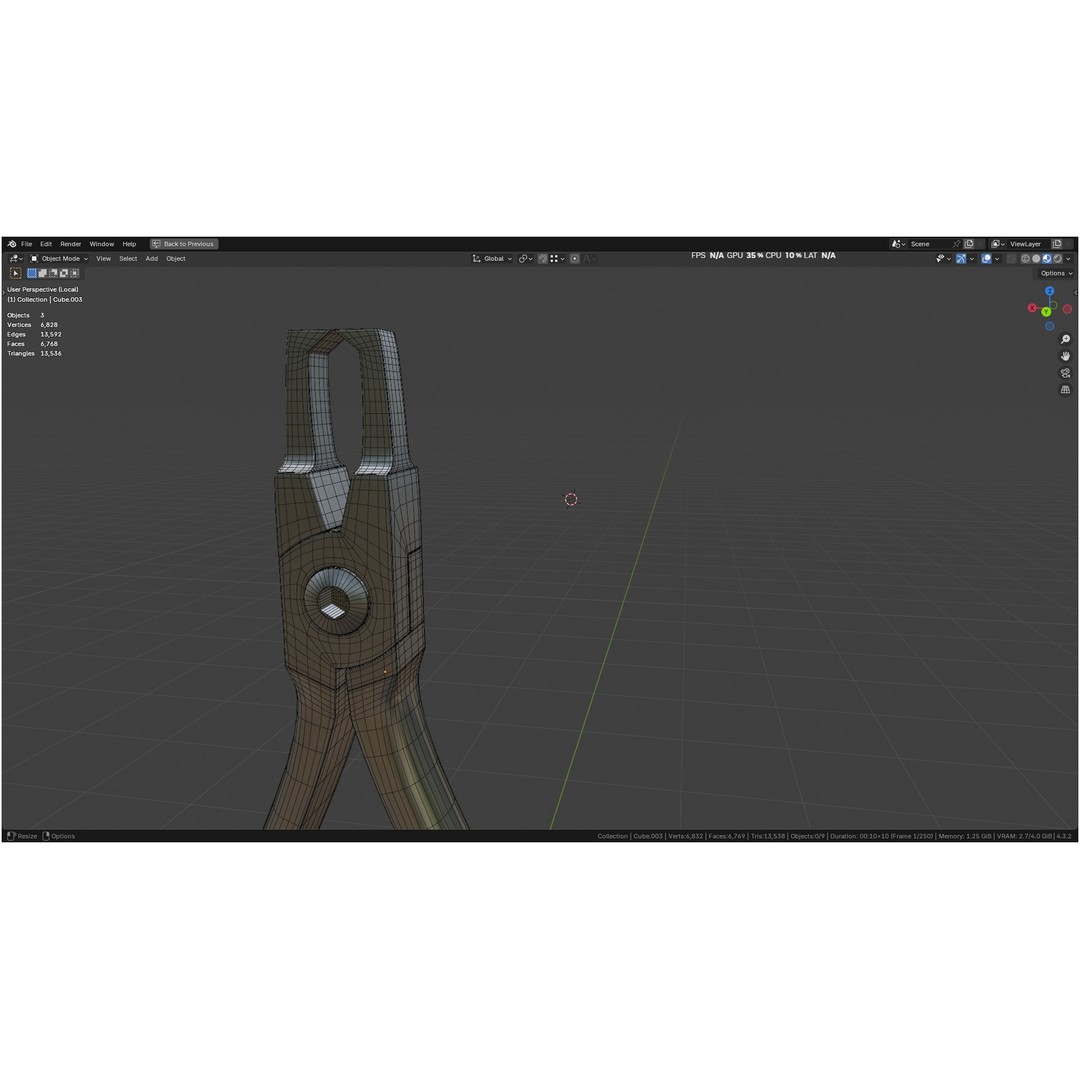 Bracket Removing Plier Tool 3D Model – Low Poly PBR Asset, FBX, OBJ - View 9