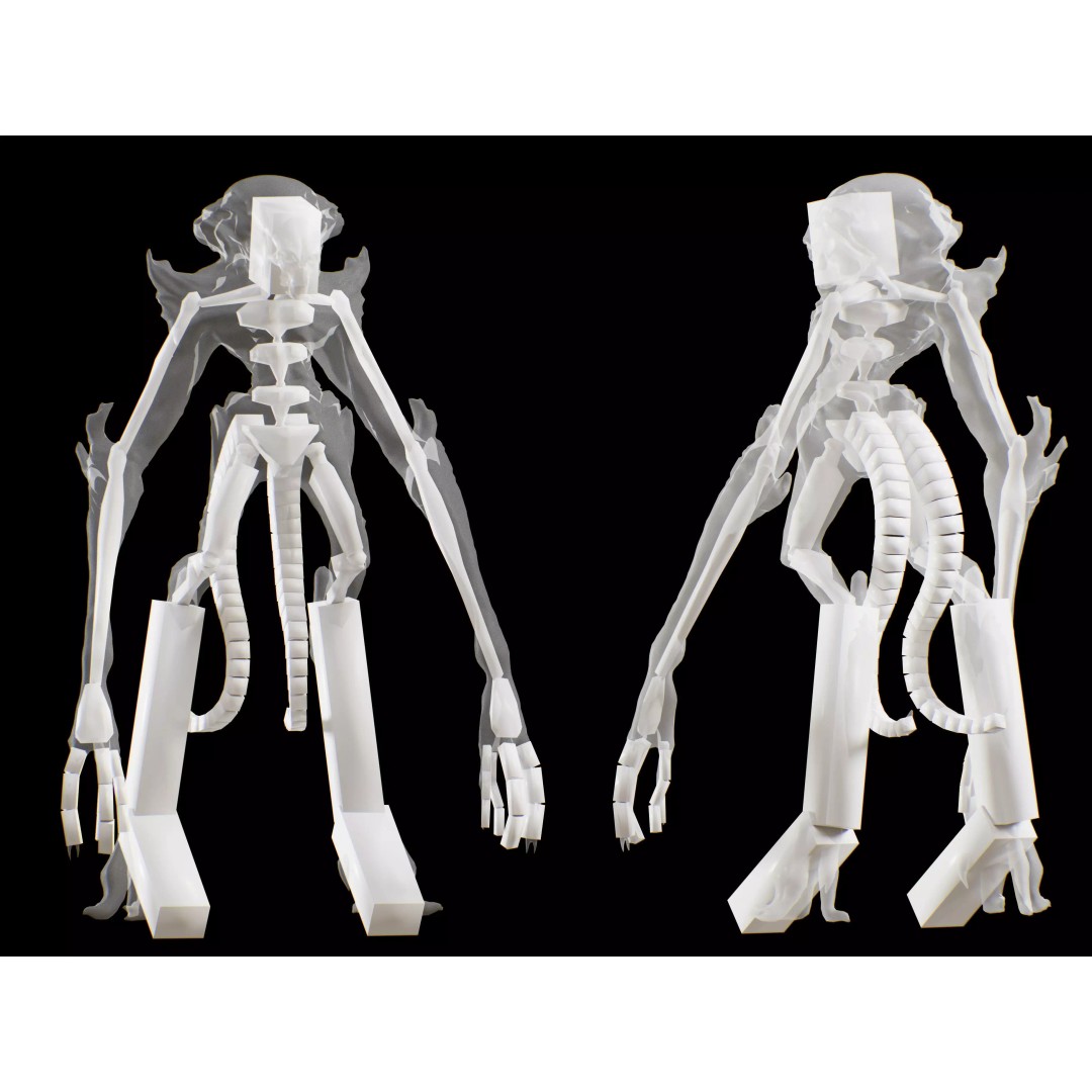 Alien Creature 3D Model – Low Poly Rigged Character, FBX, OBJ