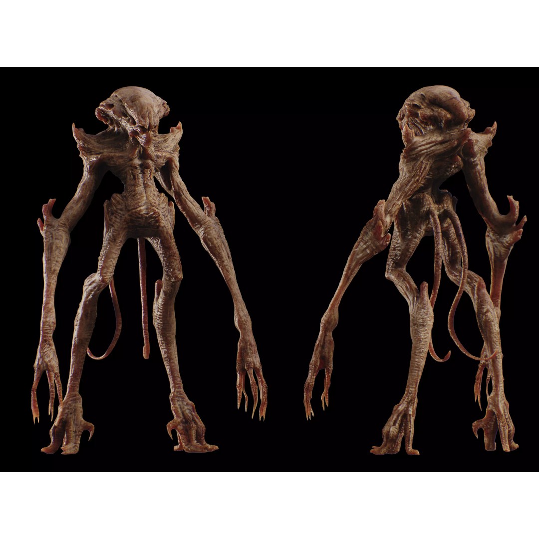 Alien Creature 3D Model – Low Poly Rigged Character, FBX, OBJ - View 18