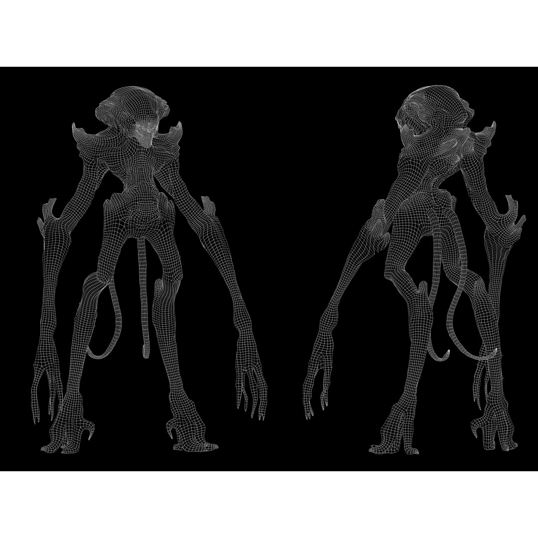 Alien Creature 3D Model – Low Poly Rigged Character, FBX, OBJ - View 19