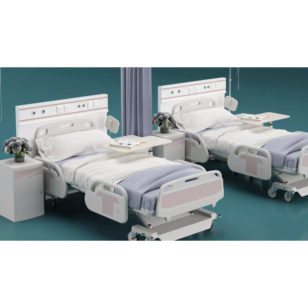 Modern Hospital Bed 3D Model – Realistic Medical Furniture, FBX, PBR - View 2
