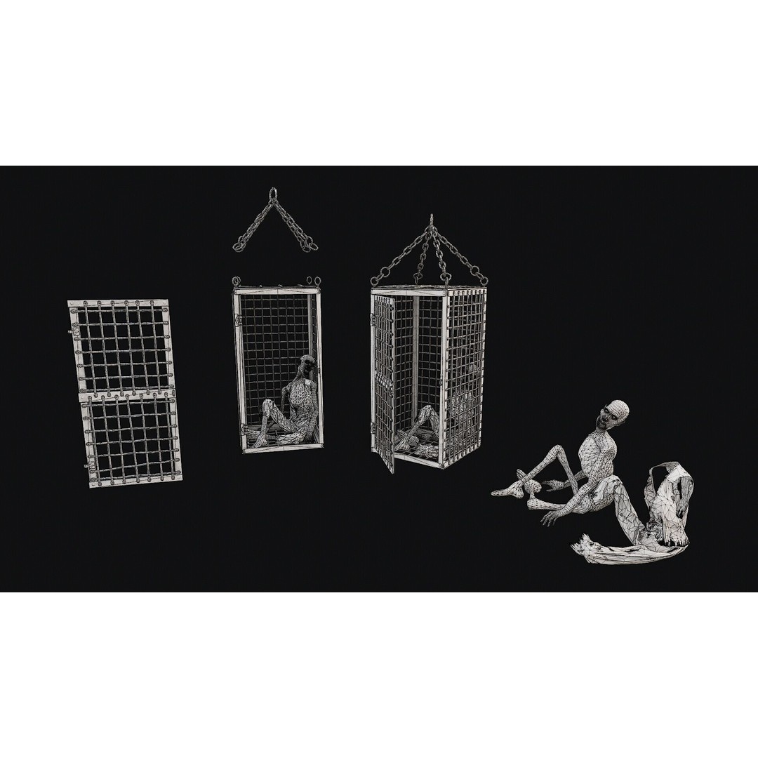 Medieval Prisoner 3D Model – Low Poly Game Asset, FBX, PBR