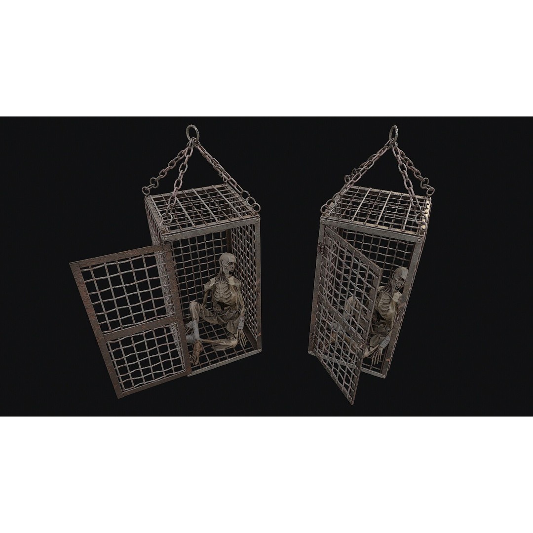 Medieval Prisoner 3D Model – Low Poly Game Asset, FBX, PBR - View 3
