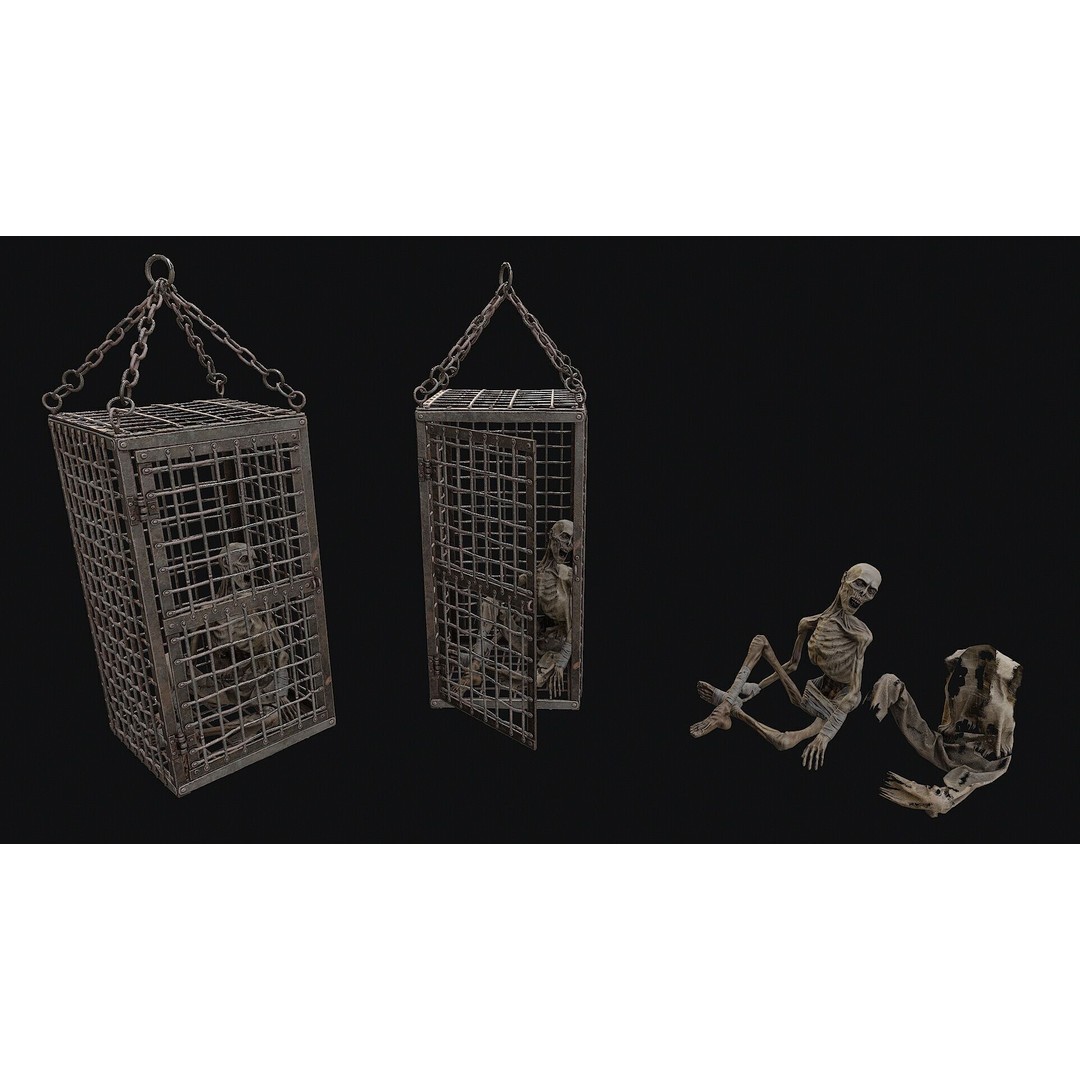 Medieval Prisoner 3D Model – Low Poly Game Asset, FBX, PBR - View 5
