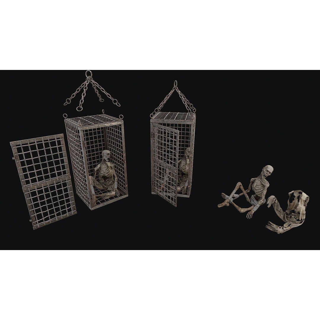 Medieval Prisoner 3D Model – Low Poly Game Asset, FBX, PBR - View 6