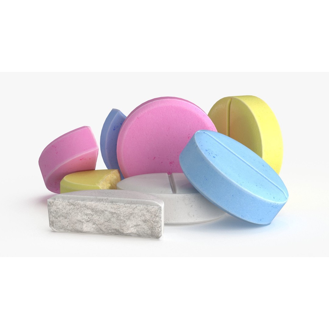 Medication Pill 3D Model – Low Poly Medical Asset, FBX, PBR Textures - View 3