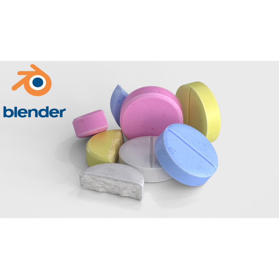 Medication Pill 3D Model – Low Poly Medical Asset, FBX, PBR Textures - View 9