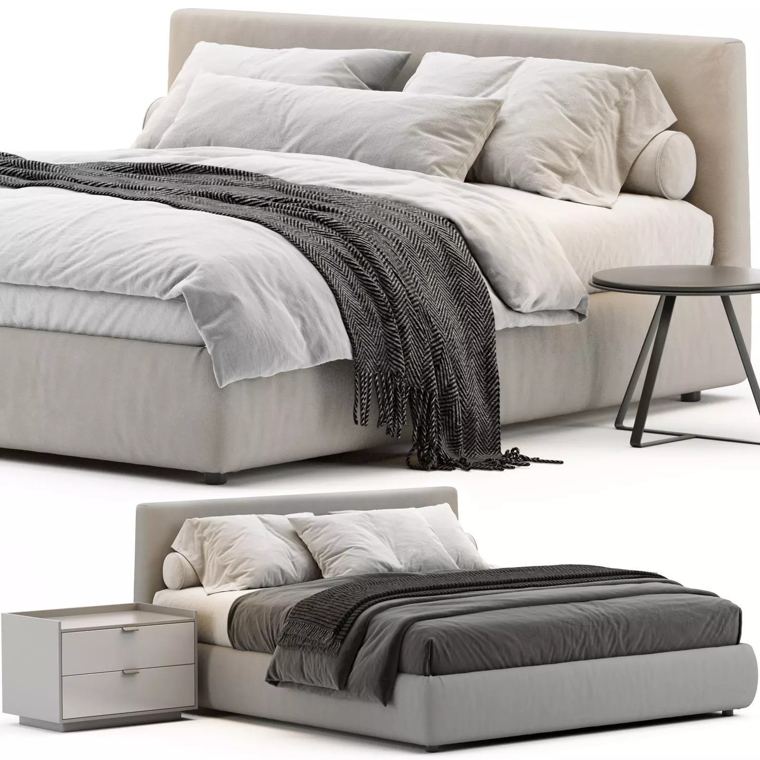 Merkurio Bed - Game-Ready 3D Model - View 2