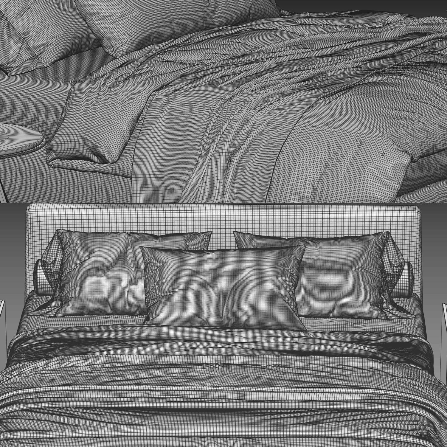 Merkurio Bed - Game-Ready 3D Model - View 4