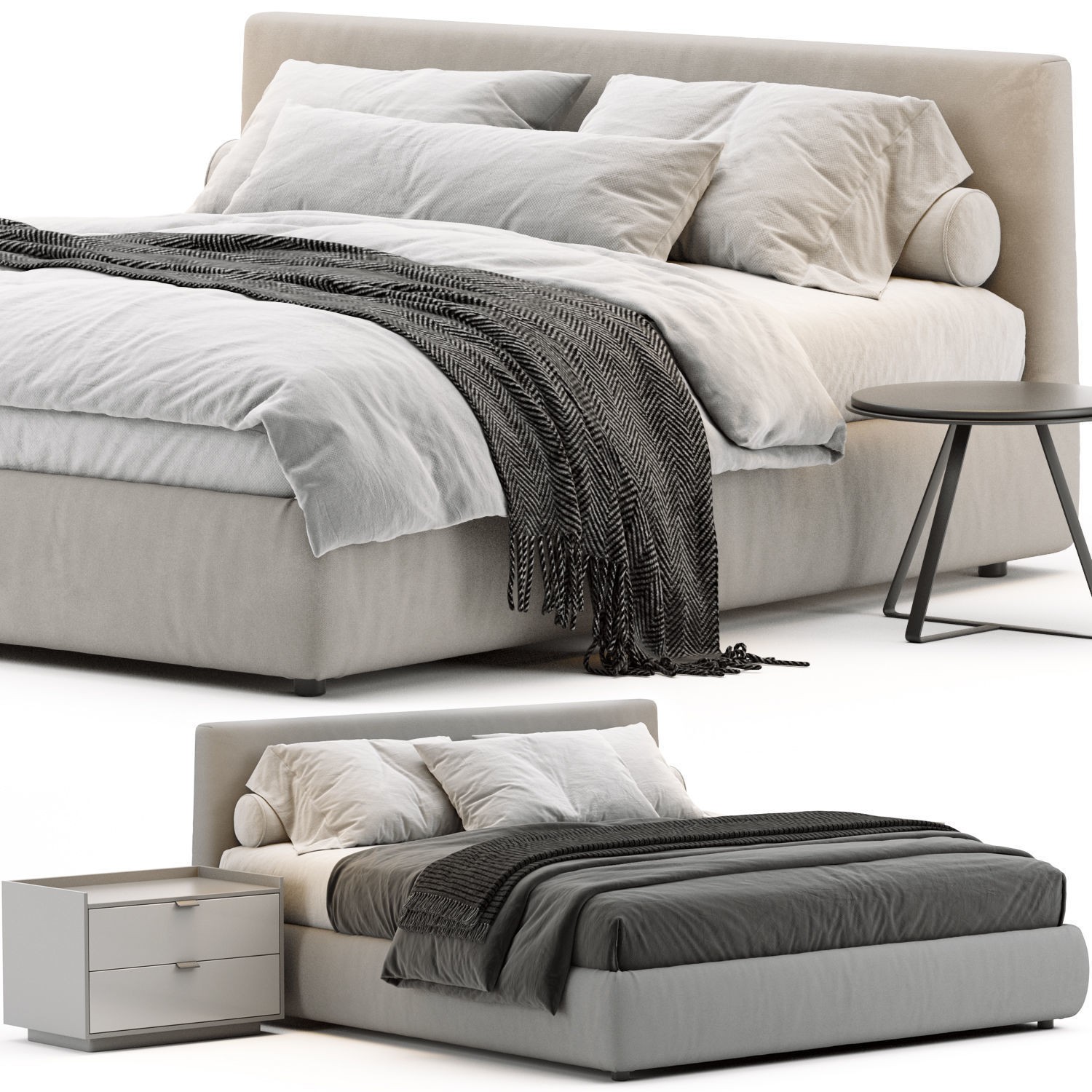 Merkurio Bed - Game-Ready 3D Model - View 5