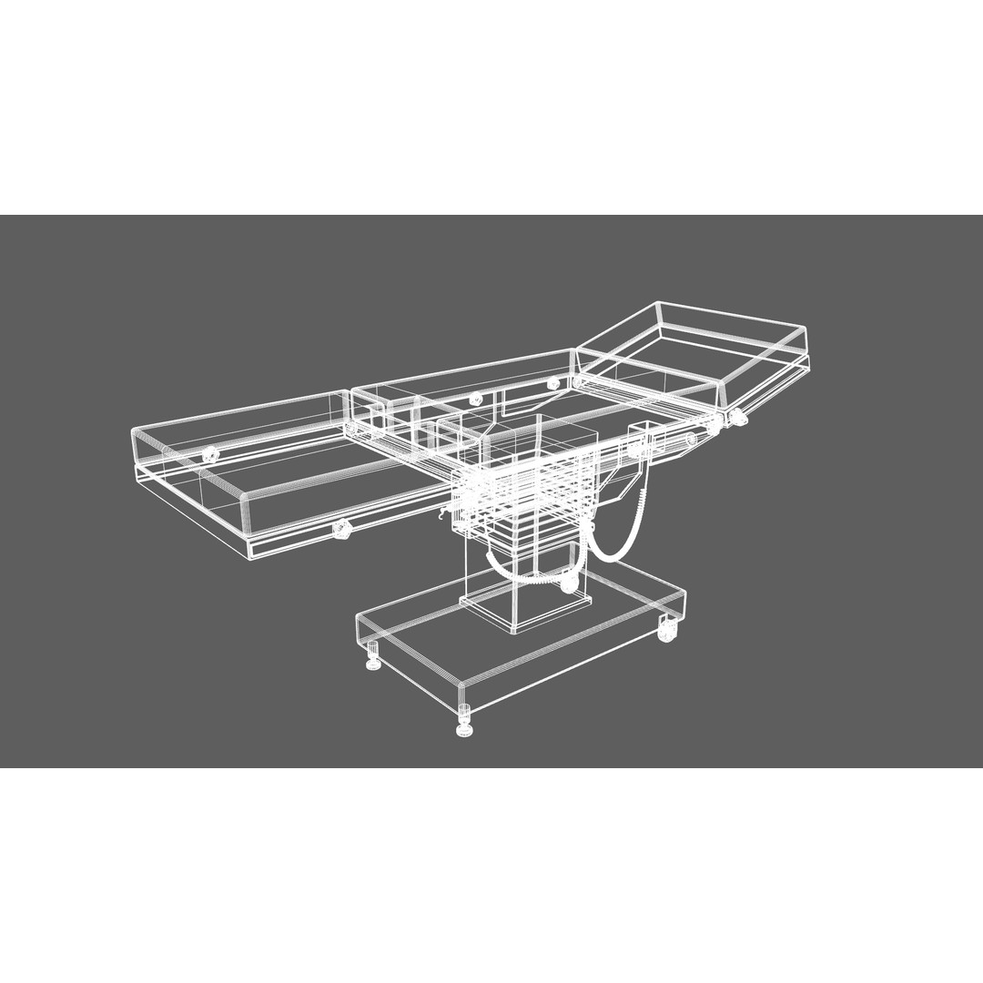 Surgical Bed 3D Model – Low Poly PBR Game Ready Asset, FBX