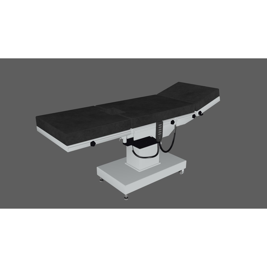 Surgical Bed 3D Model – Low Poly PBR Game Ready Asset, FBX - View 10