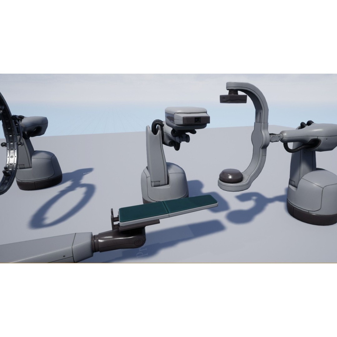 Medical Robots 3D Model – Low Poly Rigged Animated Pack, FBX - View 4