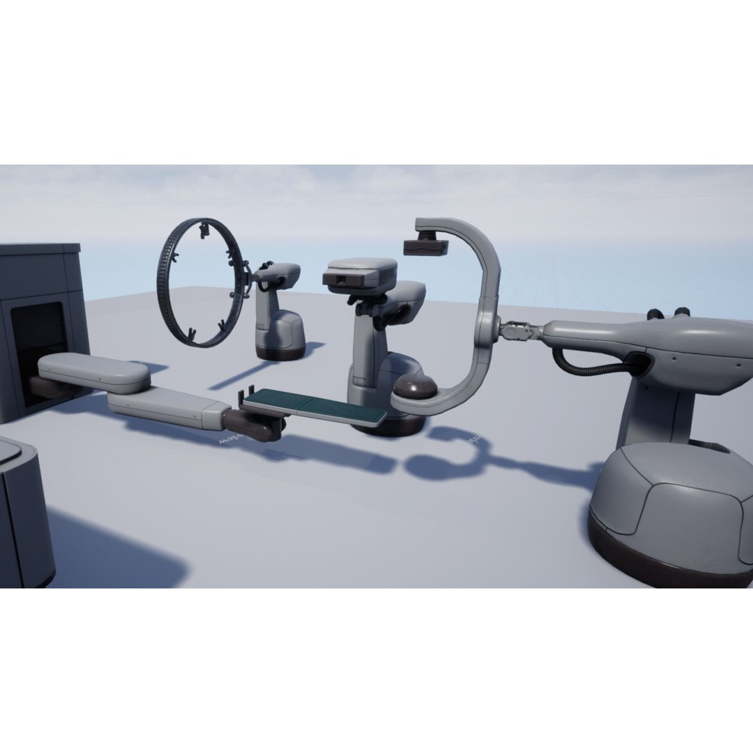 Medical Robots 3D Model – Low Poly Rigged Animated Pack, FBX - View 6